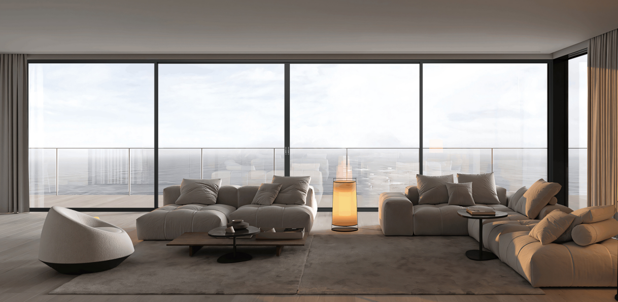 100-45马德里系列两轨推拉门