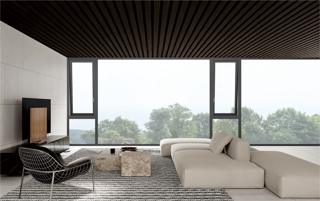 单体平开系统窗·温哥华75断桥外开窗