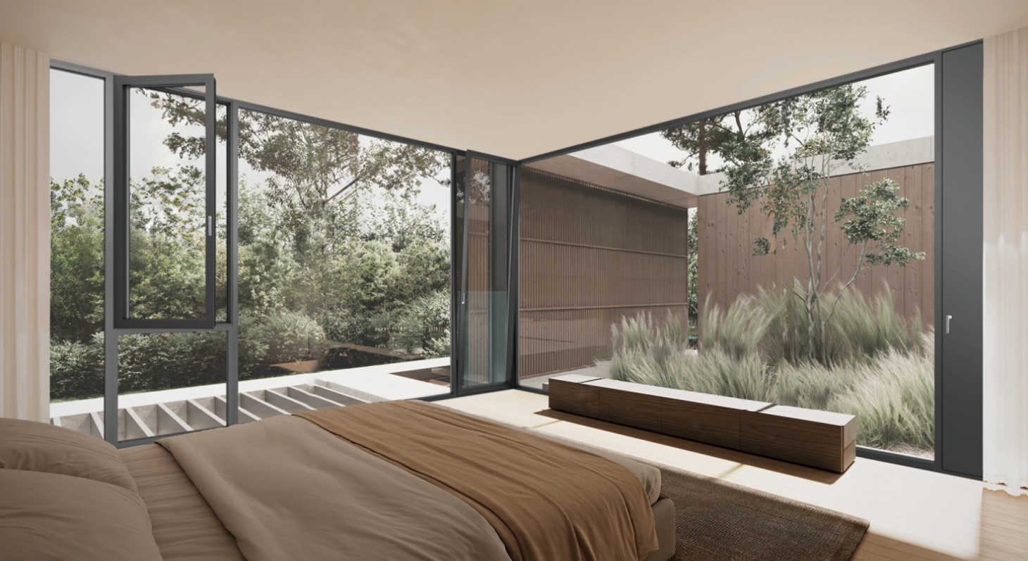 科威特75断桥单体平开系统窗